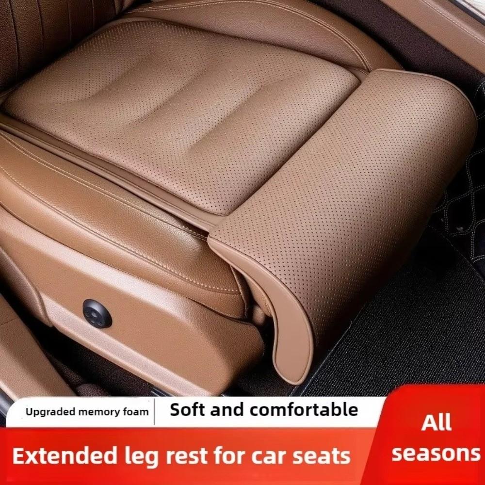 Suede Cover Car Seat Cushion Thick Padding Seat Extender New Memory Foam Leg Support