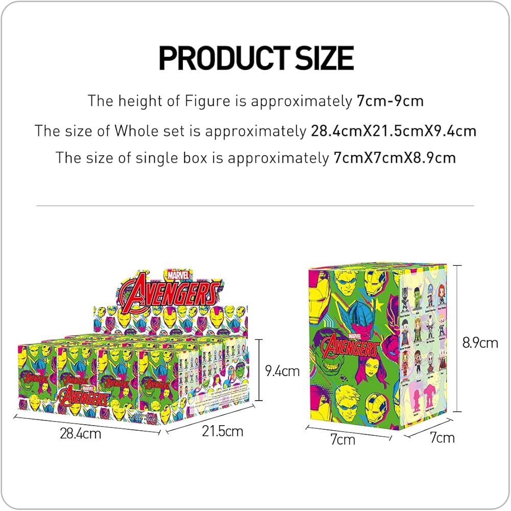 Pop Mart Marvel Avengers Series Blind Box Figure 1 Piece PVC Collectible Toy