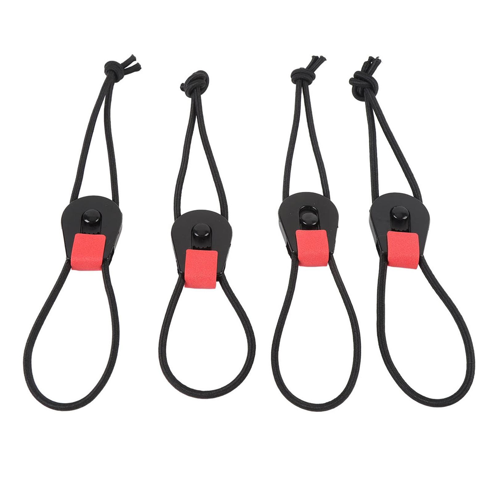 

4Pcs Fishing Rod Cable Ties Adjustable Reusable Scratch Resistant Elastic for Skis Extension Cord
