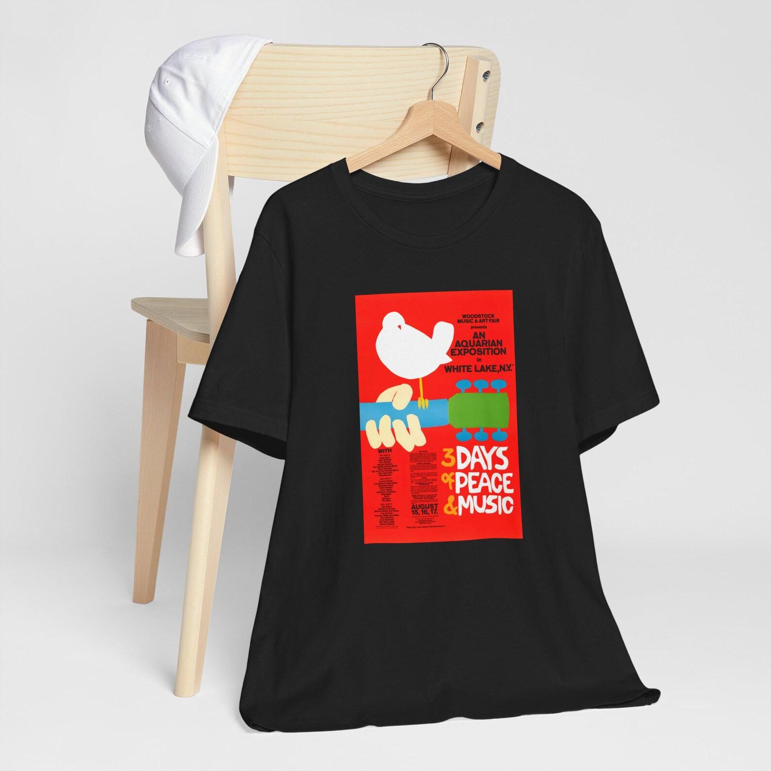 Woodstock 1969 3 Days of Peace Music Festival T-Shirt (Aquarian Exposition) S