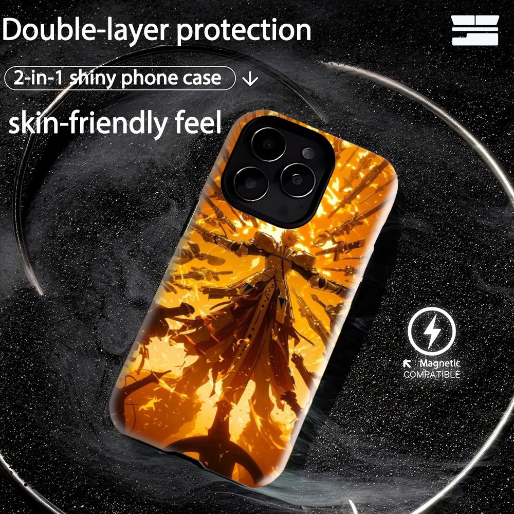 

Fatestrange Fake new Phone Case Magnetic 2-in-1 Glossy shell For iPhone 17 16 e 15 14 13 12 11 Pro Max Plus mini XS iPhone 16e