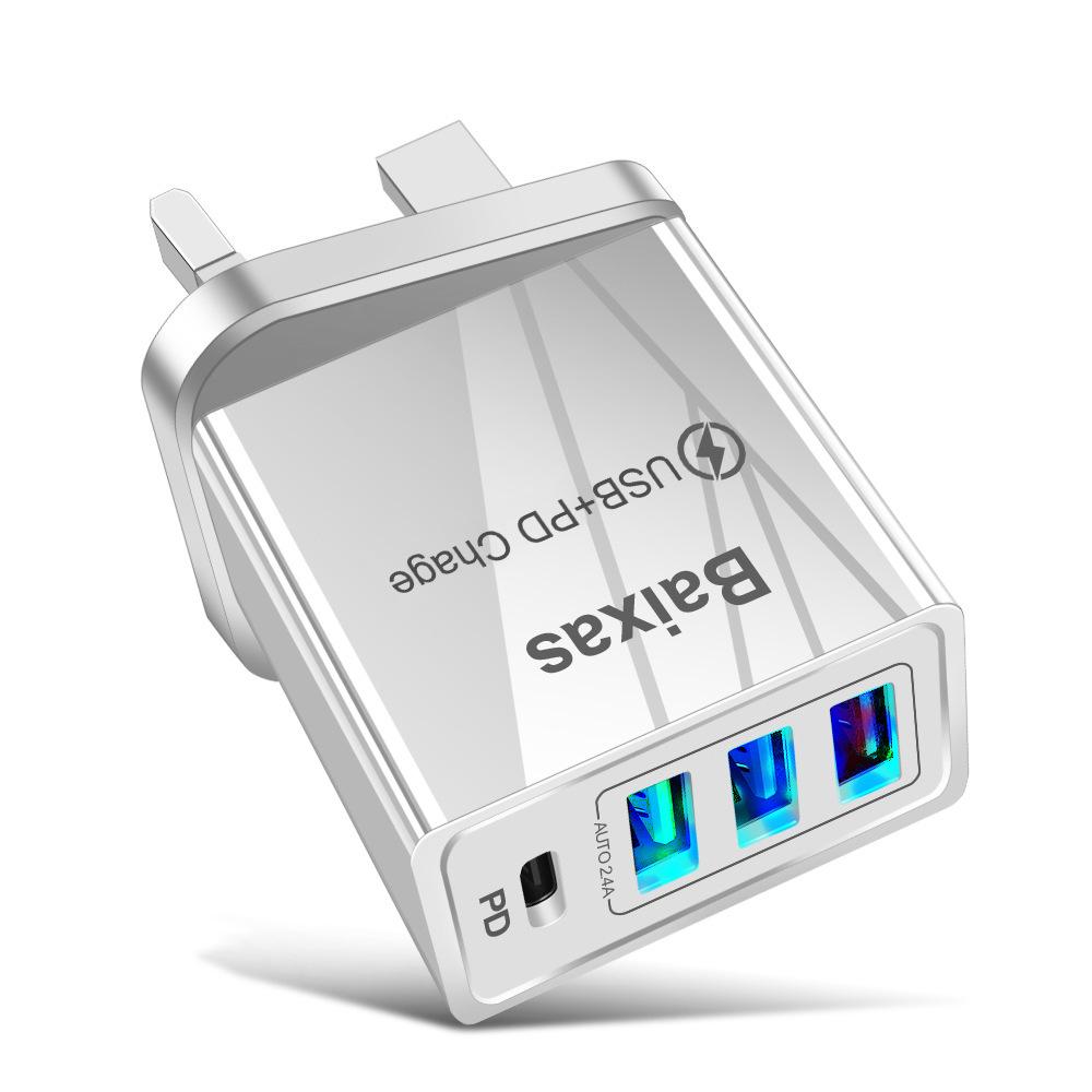 Universal 4-Port USB Travel Charger 5V/2.4A Fast Charging Adapter - AU/EU/UK/US Plug