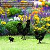 3pcs Garden Decoration Chicken Silhouette Ornament Backyard Lawn Courtyard Silhouette Decor by Hi.FANCY