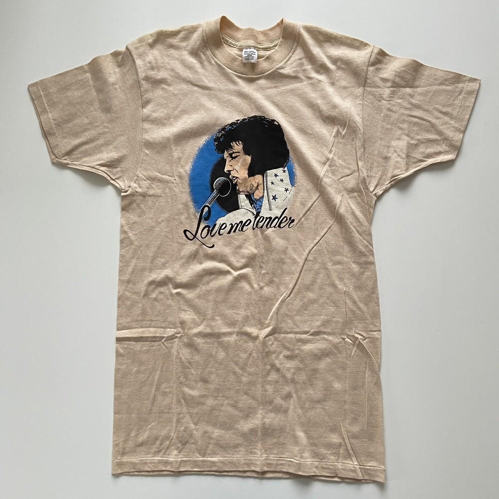 Vintage 70s Elvis Presley Love Me Tender TShirt Mens M/L Classic Rock Music Tee Unisex T-Shirt S