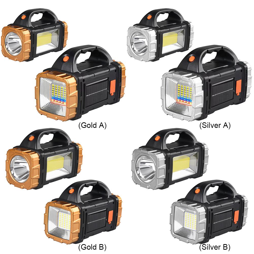 High Power LED Flashlight USB Rechargeable IP44 Waterproof Multifunctional Portable Light Power Bank for Camping Hiking