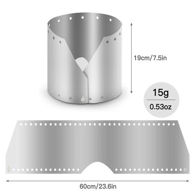 Ultraleicht Ultra dünn Titan Outdoor Campingkocher Windschutzschirm Winddichte Platte