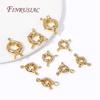 9/11.5/15MM Carabiner Spring Ring Clasps 14k Gold Plated Brass Metal Jewelry Clasps Fasteners DIY Handmade Necklace Accessories