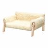 Wooden Elevated Cat Sofa Bed Soft Raised with Frame Pet