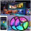 Tiras de Luces de Ambiente de Fondo RGB 5050 Color Bluetooth 5v Set de Luces TV Mesita de Noche Barra Luz de Ambiente Decoración de Iluminación