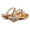 2024 Summer Sandals Women Shoes Rhinestone Flat Ladies Sandals Gold Silver Plus Size 41 A2126