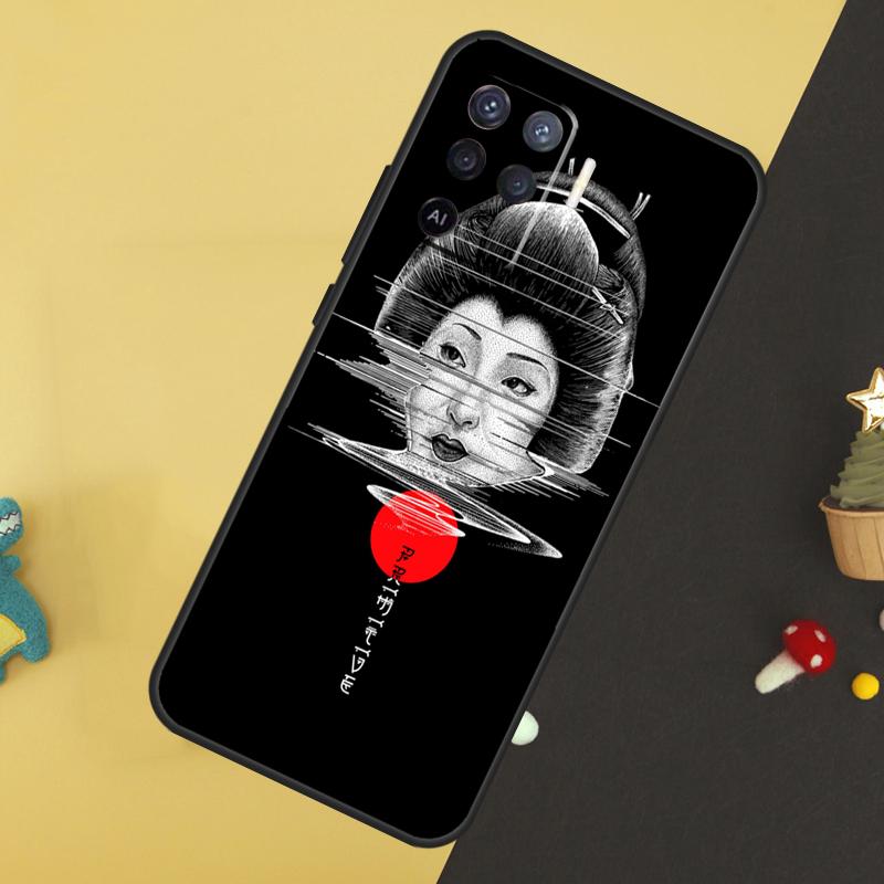 Japanese Geisha Case For Oppo A80 A60 A40 A54 A74 A94 A18 A38 A58 A78 A98 A96 A76 A16 A15 A17 A57 A5 A6 Pro