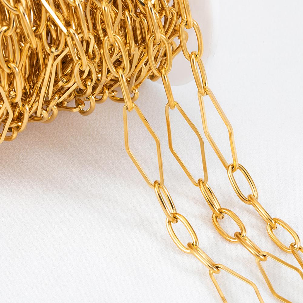 1Meter Multi Styles Stainless Steel Gold Color Silver Color Link Chain Bulk Chains DIY Necklace Jewelry Making Wholesale No Fade