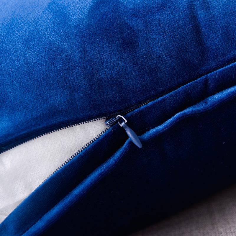 Einfarbiger Samt-Überwurfkissen- und Kissenbezug für Sofa, Bett, Auto oder Rückenlehne