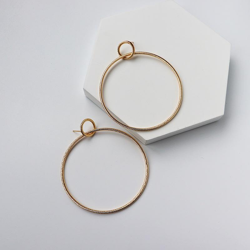 Meier Geometric hoop earrings - women s jewelry - metal earrings - hoop earrings золотой