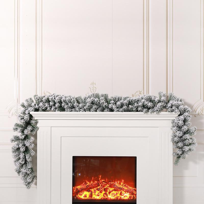 2.7m Christmas Wreath Rattan Garland Artificial Green Pine Hanging Decoration Xmas Tree Home Party Door Fireplace Stair Decor
