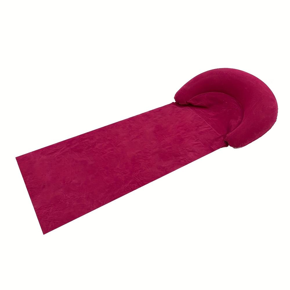 1Pc Inflatable Beach Mat, PVC Inflatable Cushion, Foldable Beach Sleeping Pad, Suitable For Outdoor Activities, Moisture-Proof And Portable Design
