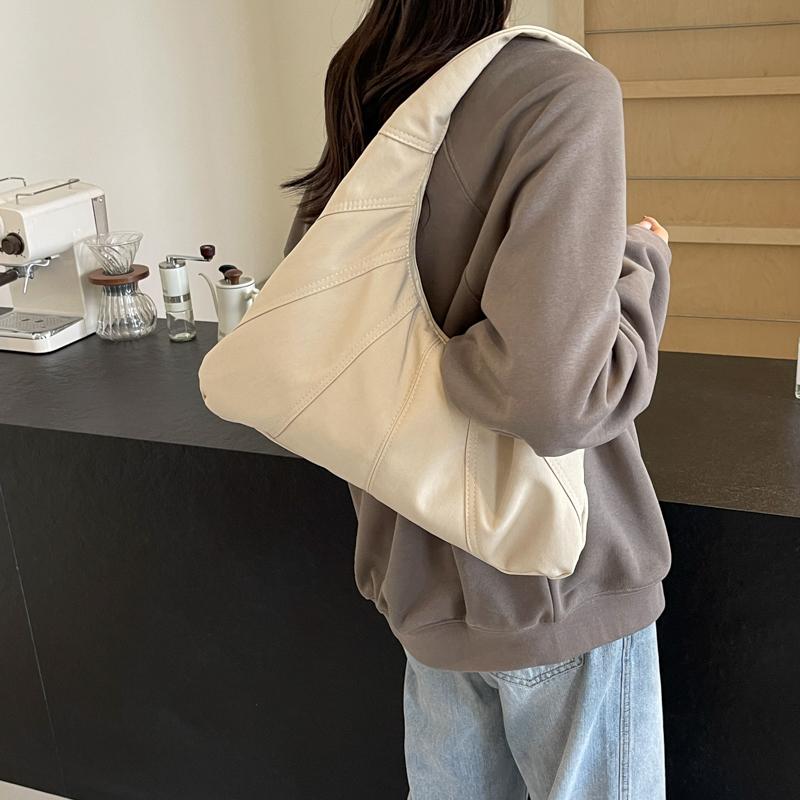 Сплошная женская пригородная сумка на одно плечо большой емкости для подмышек — фото 3