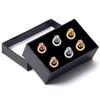 316L Stainless Steel Roman Numeral Micro Inlaid Square Double Trendy Women's Earrings Wedding Jewelry Set Boxed