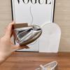 Versatile Silver Mary Jane Shoes Women's Summer New Rhinestone Light Mouth Single Shoes Flat-soled Small Leather Shoes