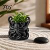 Decorative Flowerpot for Garden 3D Printed Octopus Planter with Tray, Creative Succulents Flower Pot, Weather-Resistant Weatherproof Plant Decoration