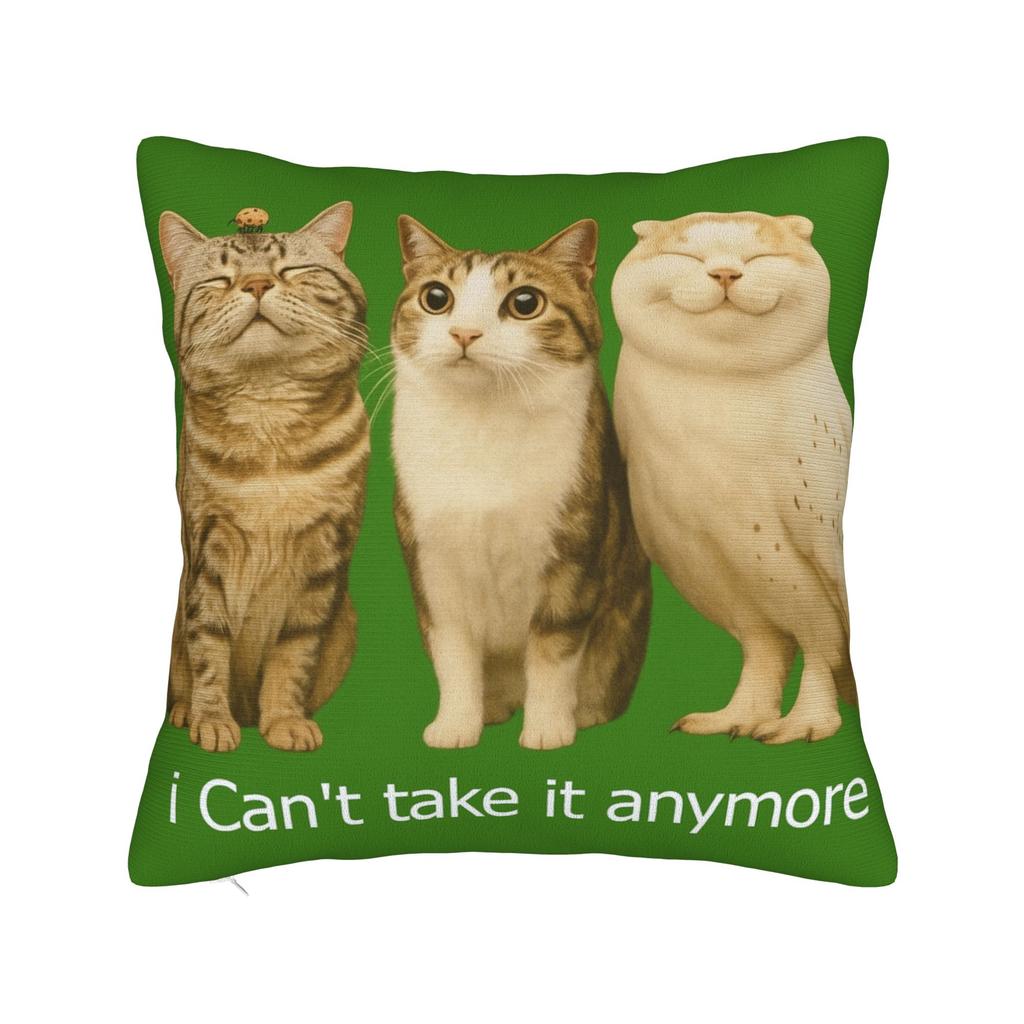 Pillow Cover Internet Famous Meowl Cat Owl Meme  Retro Trendy Pillow Case For Sofa Couch Bed Living Room Pillowcases