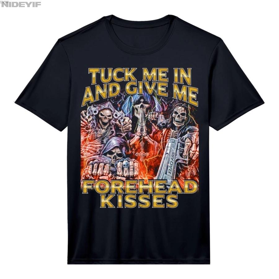 Tuck me in  Edgy Skeleton Bootleg Cool Hard Skeleton Meme Tshirt For Men Women 100 Cotton T Shirts Short Sleeve Tops 05013 S