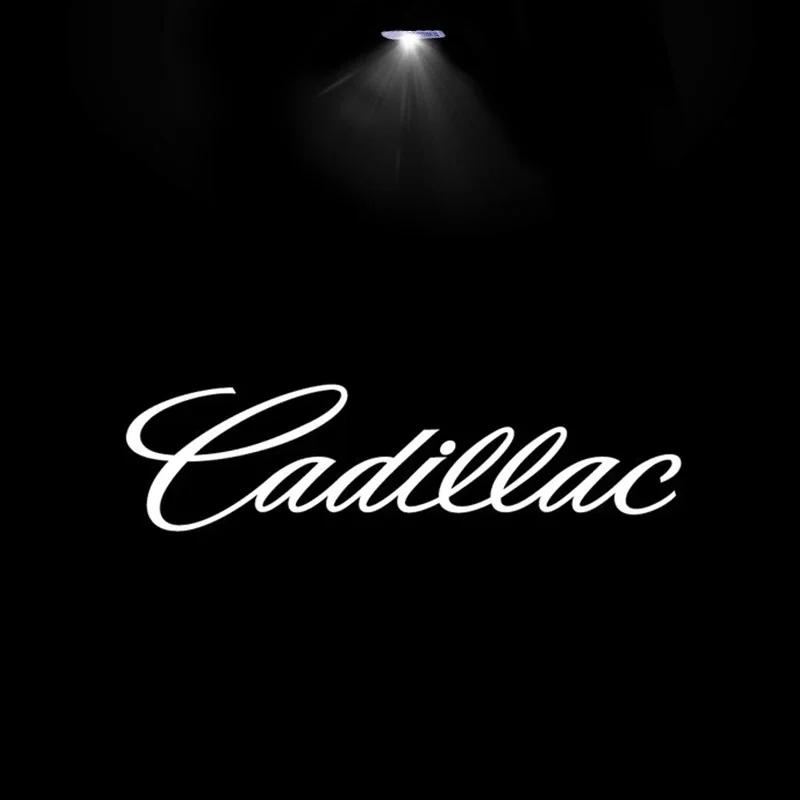 BFEOP1 2pcs LED welcome lamp car door light logo laser projector lighting emblem For Cadillac CT5 CT6 XT4 XT5 XT6 ATS SRX XTS CTS