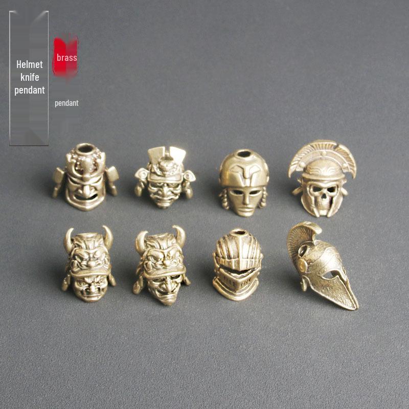 Brass Skull Head Paracord & Keyring Pendant DIY Accessory