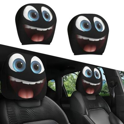 Funny Cartoon Car Headrest Covers Easy Installation Car Seat Head