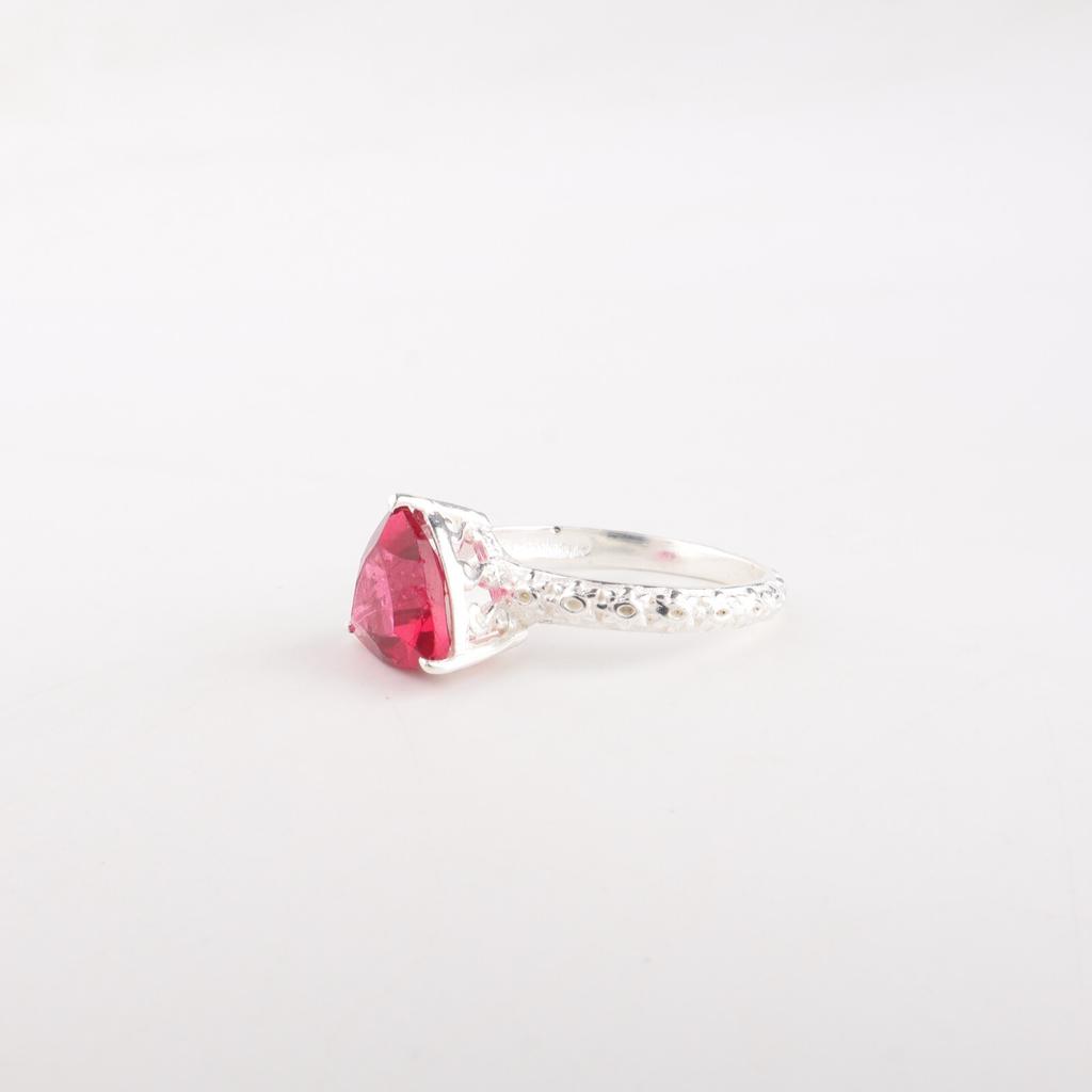 Pink Tourmaline Gemstone 925 Fine Silver Jewelry Handmade Designer Ring For Gift CZR-10-2