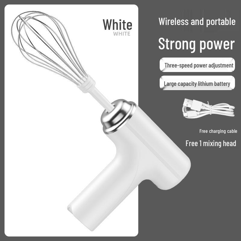Compact Wireless Electric Egg Beater & Cream Whipper Handheld Mixer