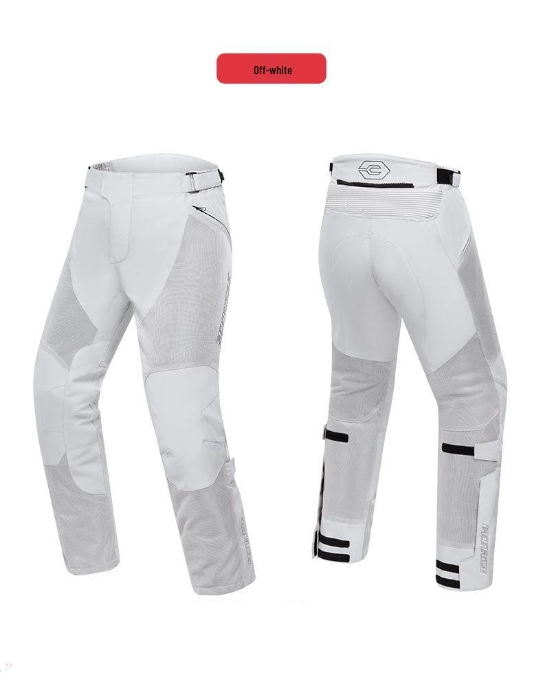 Fato Respirável para Condução de Motocicleta com Joelheiras e Cotoveleiras para Primavera/Verão - Equipamento de Corrida Protetor Anti-queda