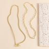 Cross-Border Layered Paperclip & Geometric OT Buckle Collarbone Necklace
