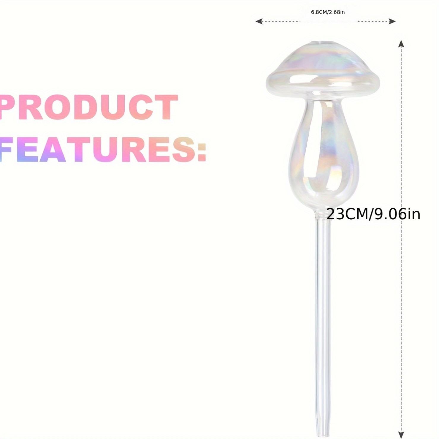 

3 шт., Садовые декоративные принадлежности, Весенний полив капельным орошением, Лейки в виде грибов, Стеклянный автоматический полив капельным орошением, Прозрачный набор для полива сада Pack of 1