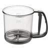 Hand Crank Flour Sifter Fine Mesh One Hand Press Crank Sifter Semi-Automatic Sugar Powder Sieve Cup Handheld Cooking Baking Tool