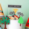 7pcs/set Racing Car Theme Happy Birthday Cake Topper Kids Baby Shower Birthday Party Decoration Cartoon Candy Bar Cake Suppliies