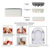 8 STÜCKE WC-SITZ-PUFFER ZUM ABFEDERN UND SCHUTZ Klebende Rückseite Puffer Badezimmer-Lifter-Kits ABS-Kunststoff Werkzeugteile