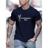 European Size I'D PROPAGATE THAT Letter Graphic Print Men's Creative Top, Casual Short Sleeve Crew Neck T-shirt, Men's Clothing For Summer Outdoor