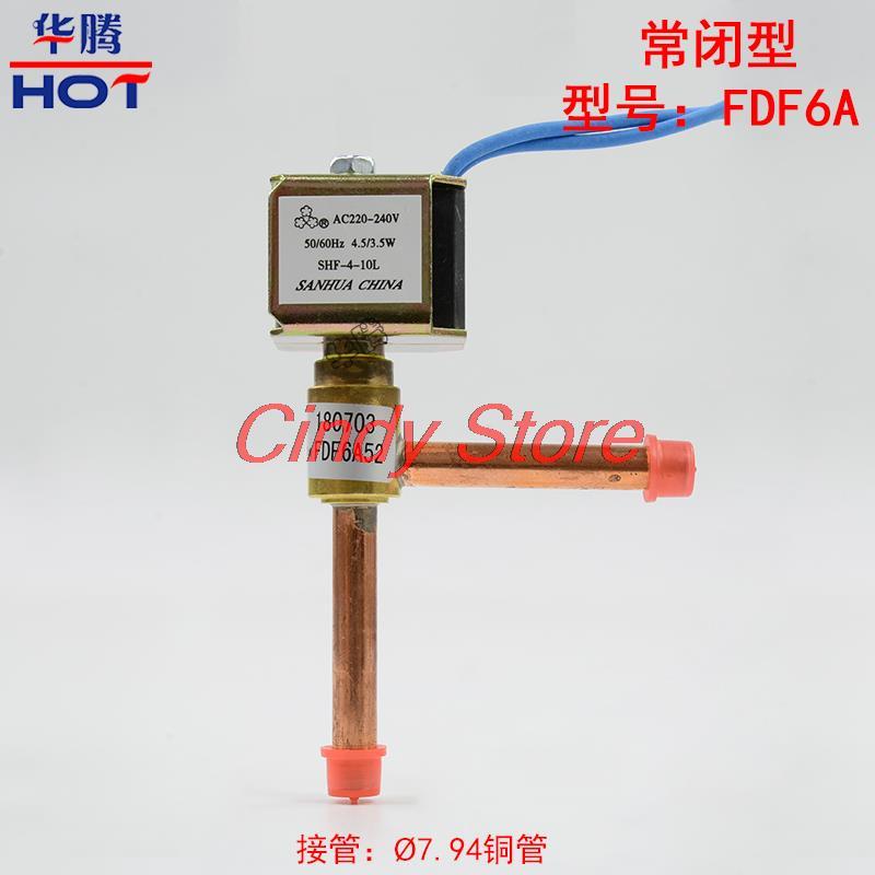 1 PIÈCE Vanne Solénoïde 2 Voies Angle Droit FDF-2A/FDF-6A/FDF-8A /FDF-11A Normalement Fermée Pour Climatisation Machine à Glace Dégivrage