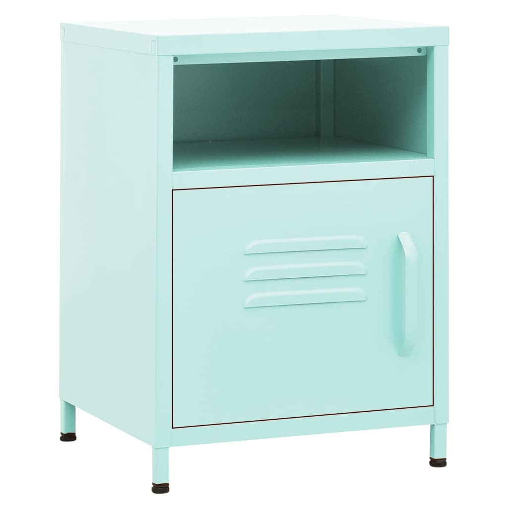 Nightstands 2 pcs Mint Green 35 x 35 x 51 cm Steel