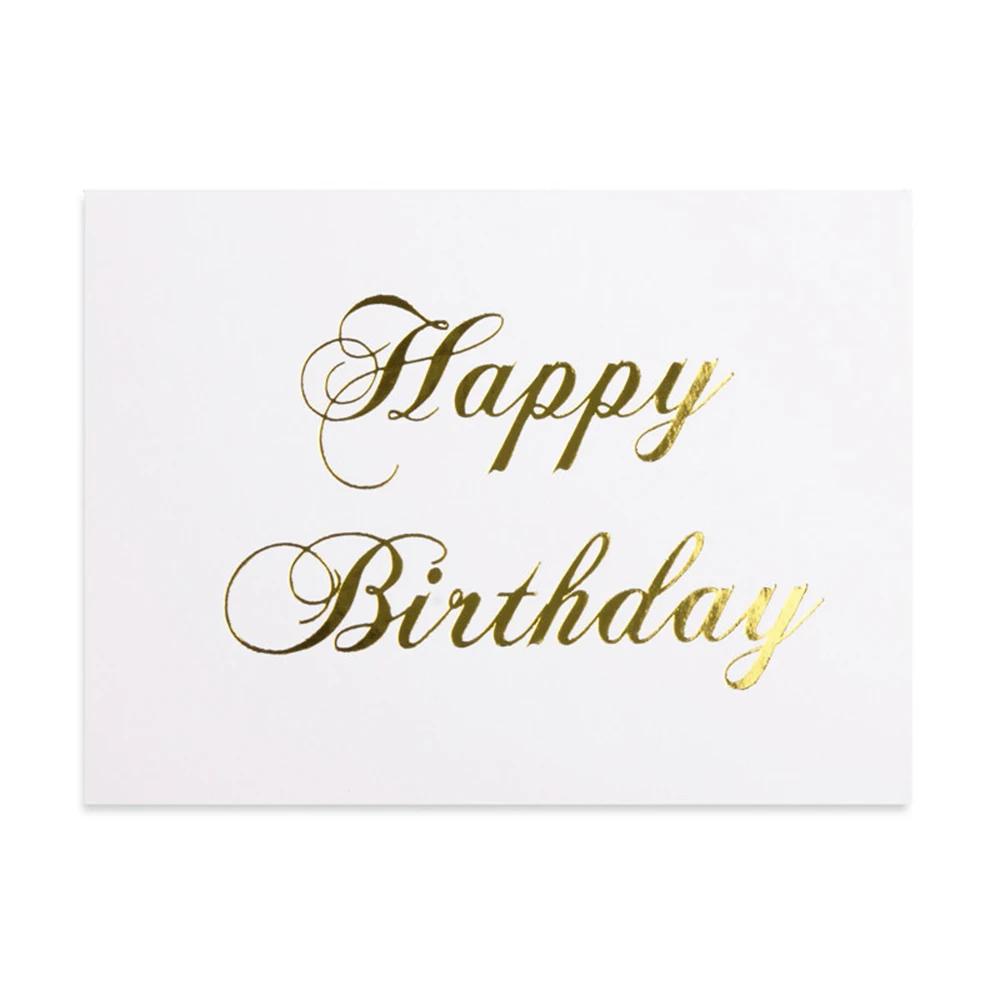 50Pcs Mini Thank You Card Gold Simple Design Scrapbooking Party Invitation Greeting Card Birthday Party Gift Message Cards