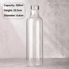 350-1000ml Clear Glass Empty Bottles with Lids Large Capacity Seal Shrink Capsules Bottles for  Beverages Juice Kombucha Storage