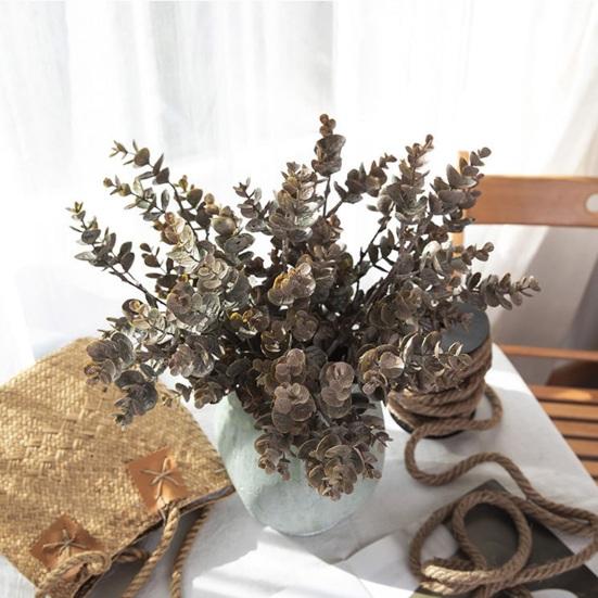 Planta de plástico única, realista, sem manutenção, decoração