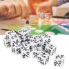 20pcs Dice Set Puzzle Fun 6 Sided Number Acrylic Dice for Gaming Preschool Education
