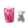 3D Dog Molds Epoxy Resin Molds Castings Molds Lovely Animal Silicone Molds Ornament Plasters Molds for Craft Making