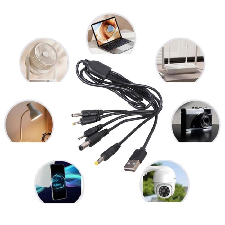 USB 5V Charging Power Cable Quick Connector 5V USB to 5.5x2.1mm 4.0x1.7mm 2.0x0.6mm 2.5x0.7mm 3.5x1.35mm for Desk Lamp