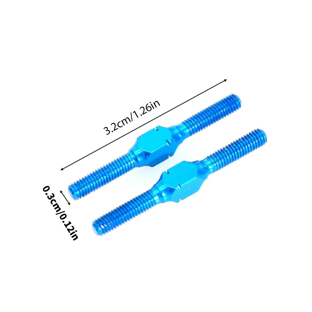 2pcs Aluminum Turnbuckle Shaft 3x32mm Lightweight Rod Linkage For Remote Control Model Cars Accessories