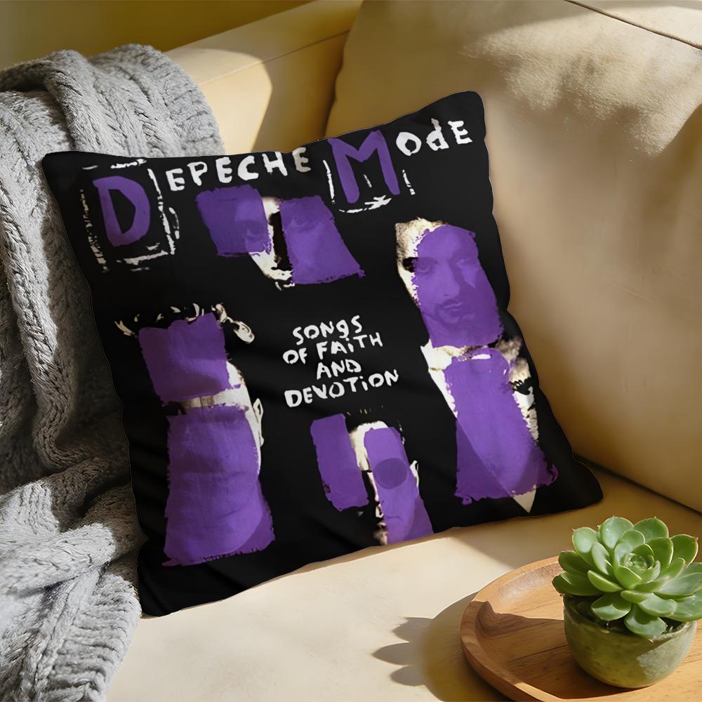 Cushion Cover  Washed Linen  Soft Breathable Decorative Case For Sofa Home Band DDepeche MMode Memento Mori Pillow Cover