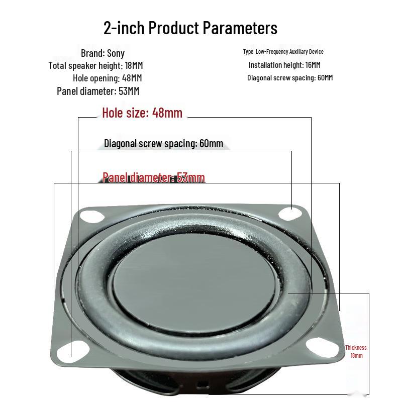 1.5", 2", 3" Bass Passive Vibration Plate & Low-Frequency Driver DIY Speaker Horn