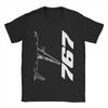 UITVERKOOP Mannen T-shirts Boeing 767 Silhouet Bovenafbeelding Vliegtuig Piloot Humor 100% Katoen Unisex T-shirt